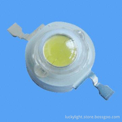 1W High-power LED, White Color, 5,500-6,500K CCT with 350mA Peak Current, 85-100lm Lumen